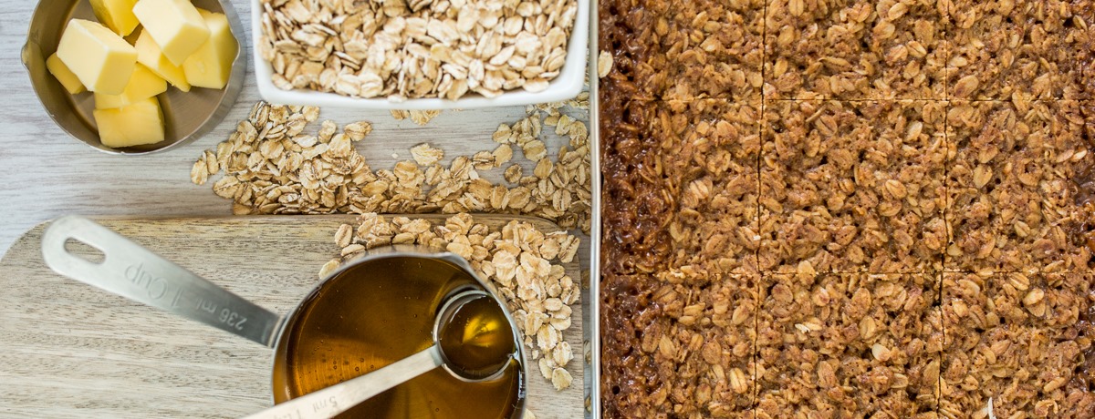 sticky toffee flapjacks